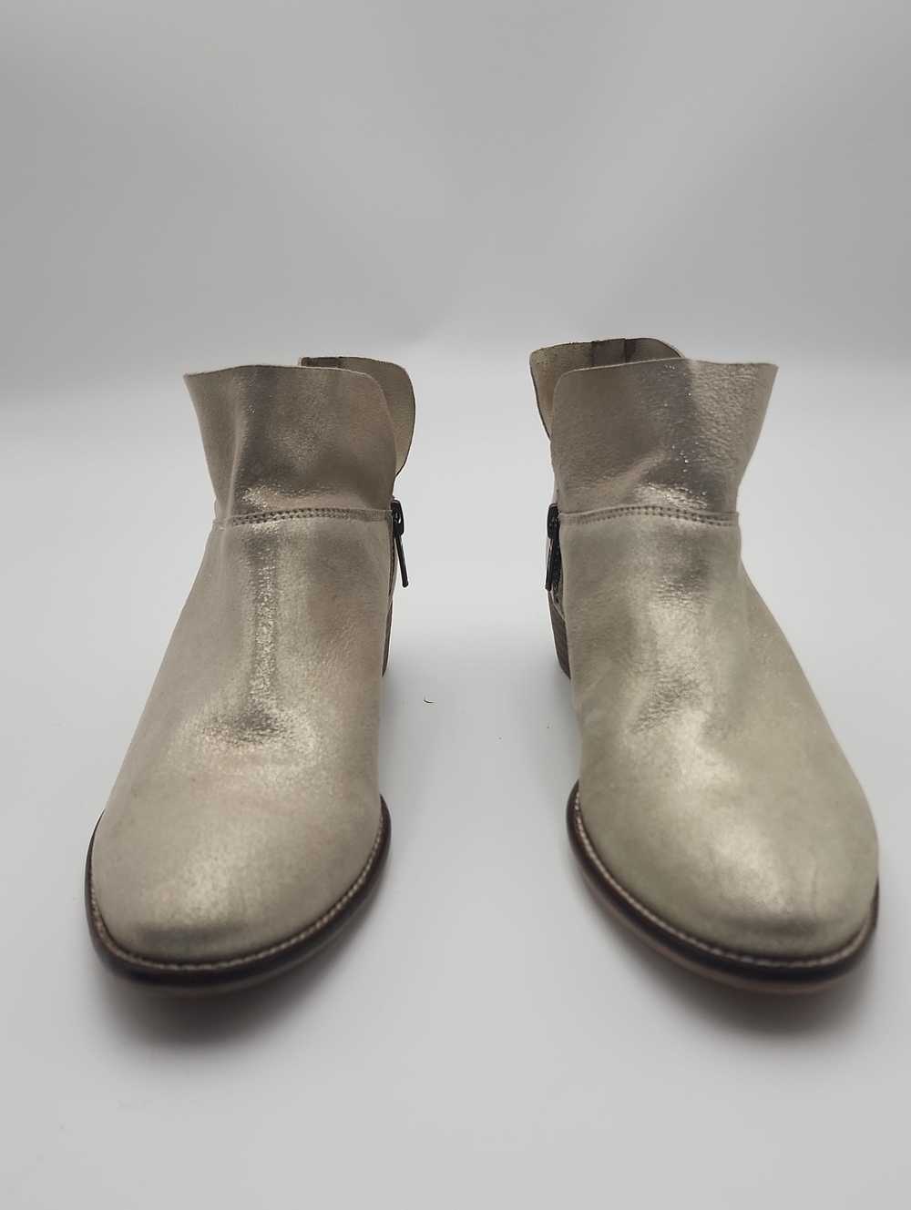 New! Seychelles Snare Metallic Suede Leather Side Zip Ankle Boot Women’s Size 7